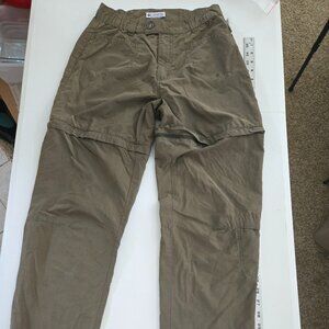 Columbia Convertible Hiking Pants Zip Off Size 8 Outdoor Olive-Khaki